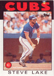 1986 Topps Baseball Cards      588     Steve Lake
